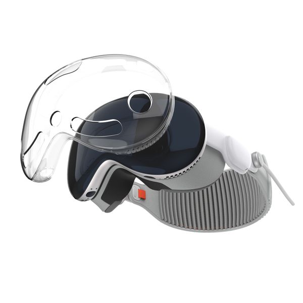 Capa protetora para capacete VR PC + TPU Capa protetora à prova de choque para Vision Pro Gaming Realidade virtual VR Headset 2024 Acessórios para Apple Vision Pro Case