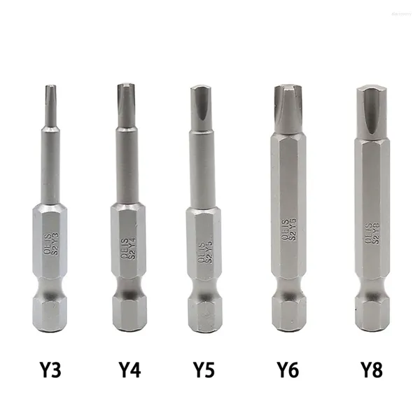 1pc 50mm y şekilli tornavida bitleri manyetik vidalı tiyatro 1/4 inç hex shank tipi bit çelik tornavida y3 y4 y5 y6 y8