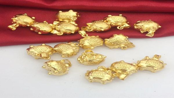 Diy diy acessórios pingente ouro areia porco artesanal goldplatedsimulação não desvanecendo ouro porco pingente ano de vida9677550