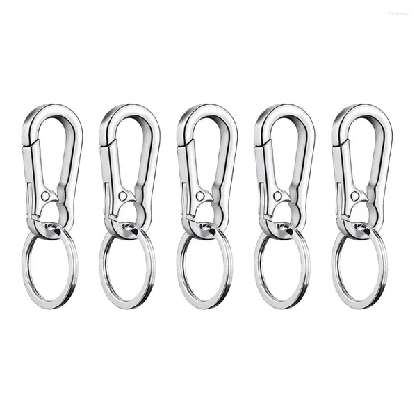 Chaveiros 5 pcs chaveiro chaveiro pendurado anel cadeias gancho metal completo para mulheres liga de zinco amantes práticos liberação rápida