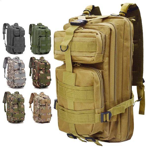 30L Pacote de Assalto Tático Militar Mochila Exército Molle À Prova D 'Água Bug Out Bag Pequeno Ao Ar Livre Caminhadas Camping Caça Mochila 240124