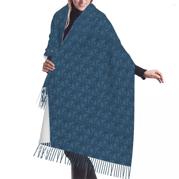 Шарфы с линейным узором слона, шарф с кисточками, женские мягкие шали Orla Kiely, женские зимние модные универсальные женские шарфы