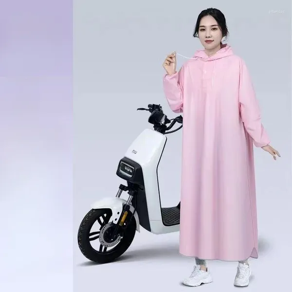 Raincoats Raincoat Bateria Elétrica Motocicleta Mulheres Terno Longo Corpo Completo À Prova de Tempestade Único Adulto Mangas Equitação Poncho