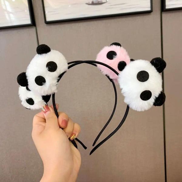 Acessórios de cabelo Chinês bonito pelúcia panda bandana hairpin mulheres crianças animal boneca hairband desenhos animados lembranças turísticas