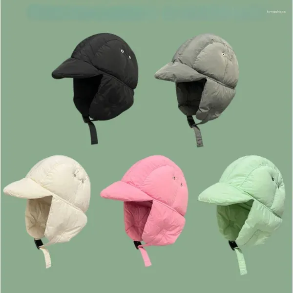 Berets Koreanische Version Mode Retro Gehörschutz Fliegende Hüte Für Männer Und Frauen Winter Outdoor Winddicht Verdickte Warme Designer Kappen