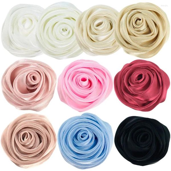 Accessori per capelli 40 pezzi Bocciolo di rosa artificiale setoso Fiori eleganti Forcina da sposa fai da te Abbigliamento Artigianato Decorazioni per la casa BHD6535