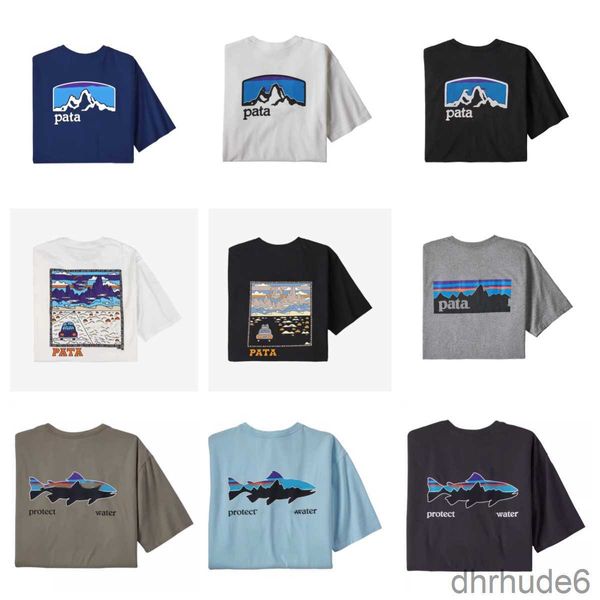 T-Shirt Herren Designer-Hemden Grafik-T-Shirt T-Shirts Baumwolle Blau Schwarz Whirt Outdoor Be on Foot Climb a Mountain S M L XL 2XL 3XL Hohe Qualität TSE5