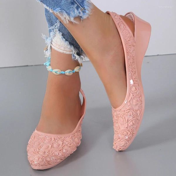 Sapatos de vestido rosa cunha sandálias moda conforto esportes ao ar livre legal sola macia plataforma praia sólida feminino para mulheres zapatos de mujer