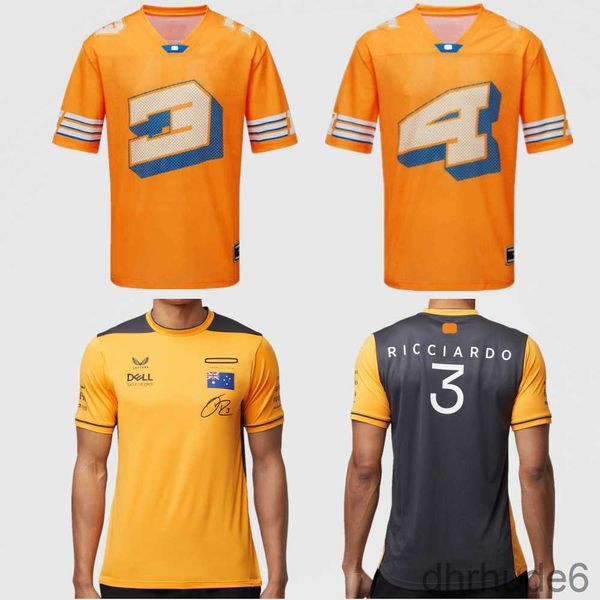 Daniel Ricciardo Mclaren 2021 F1 Camisa Site Oficial Us Awards Jersey Fórmula 1 Terno de Corrida Esportes Masculino Camiseta Solta MVXA