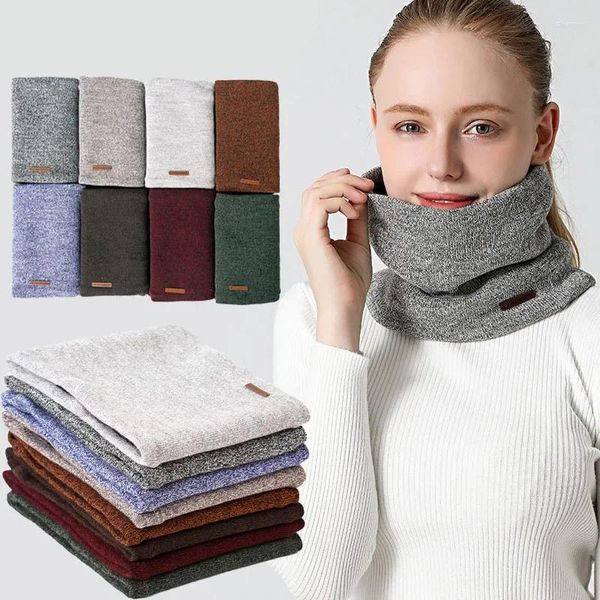 Schals Warmes Halstuch Herbst Winter Lätzchen Für Unisex Verdickung Fleece Kinder Strickring Neek Outdoors Männer Frauen Solide Mode Schal