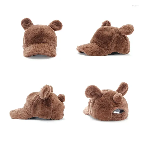 Berretti a sfera 2024 Coreano Peluche Velluto Carino Doppio Capelli Cappello Caldo Donne Marea Versatile Inverno Casual Uomo Berretto da baseball del fumetto Gorras