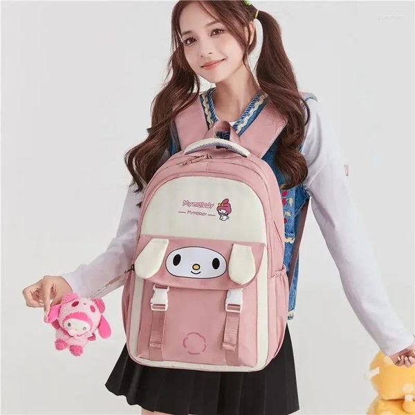 Schultaschen Melody Schultasche Weibliche Ins Stil Nette Koreanische Cartoon Student Leichte Jade Hängenden Hund Große Kapazität Rucksack