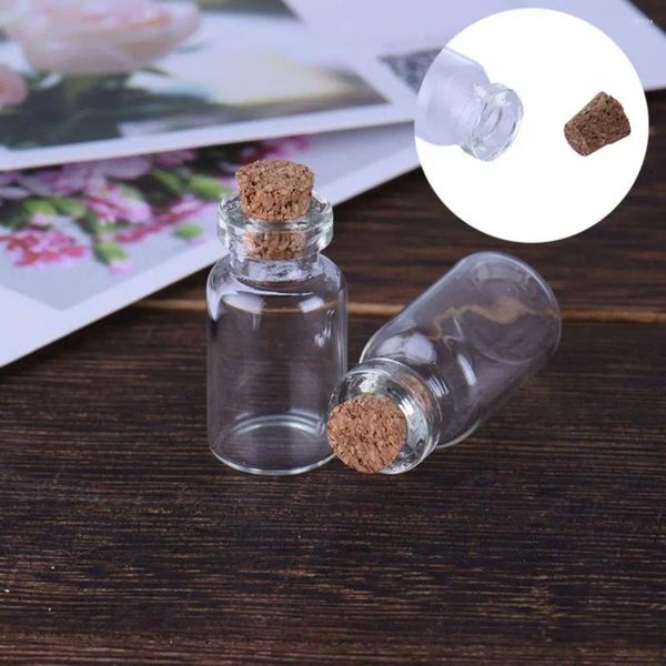 Flaschen Widerstand Glatt Transparent Home Dekoration Mini Nachrichten Jar Container Glas Handwerk Kork Stopper Flasche