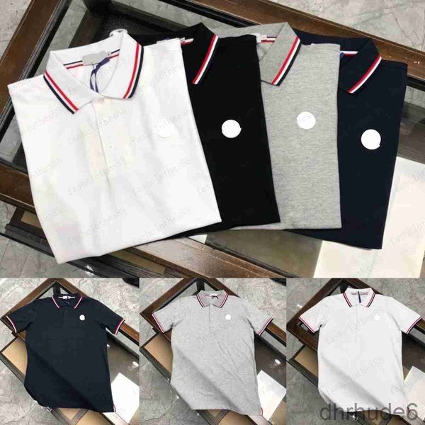 Mens estilista polo camisas de marca de luxo designer t camisa verão moda respirável de manga curta lapela casual topo y51h