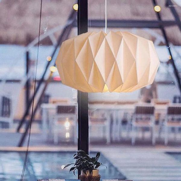 Lâmpadas pendentes Nordic Modern Teto Abajur Luzes Jigsaw Shade Origami Art Creative DIY Chandelier para sala de estar Quarto Cozinha