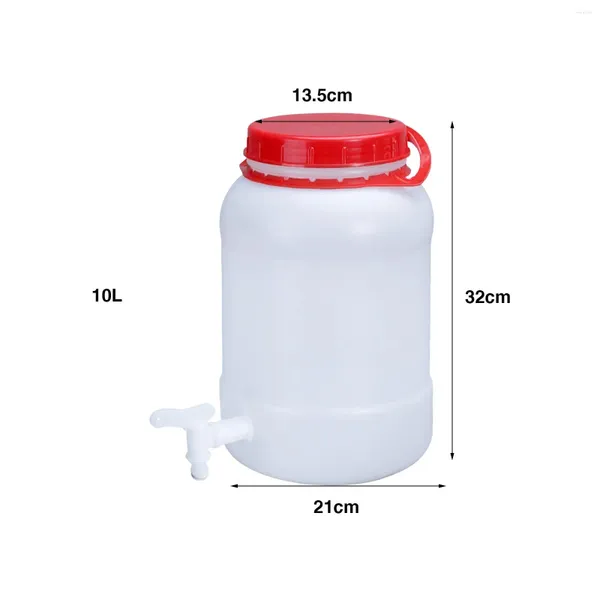 Garrafas de armazenamento Transportador de água com jarro de torneira tampa portátil balde para piquenique caminhadas mochila