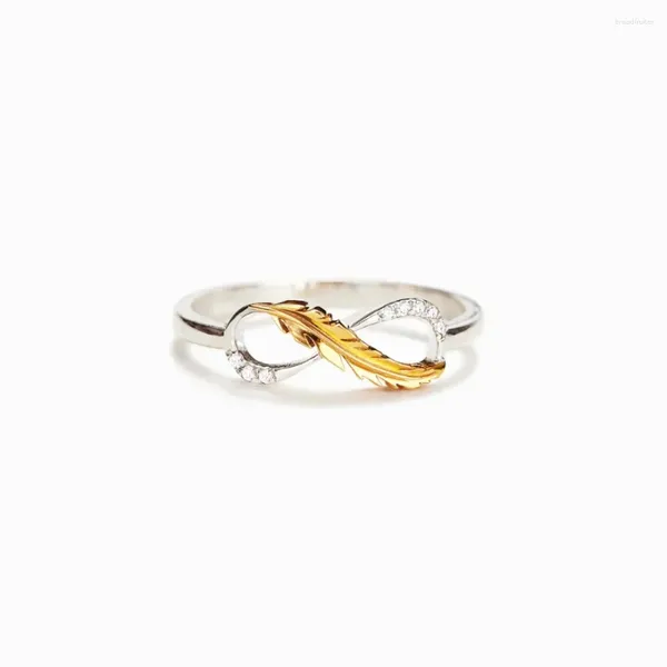 Кольца кластера универсальное кольцо из стерлингового серебра 925 пробы символ бесконечности ювелирные изделия женские обручальные подарок вечности Anillos Mujer