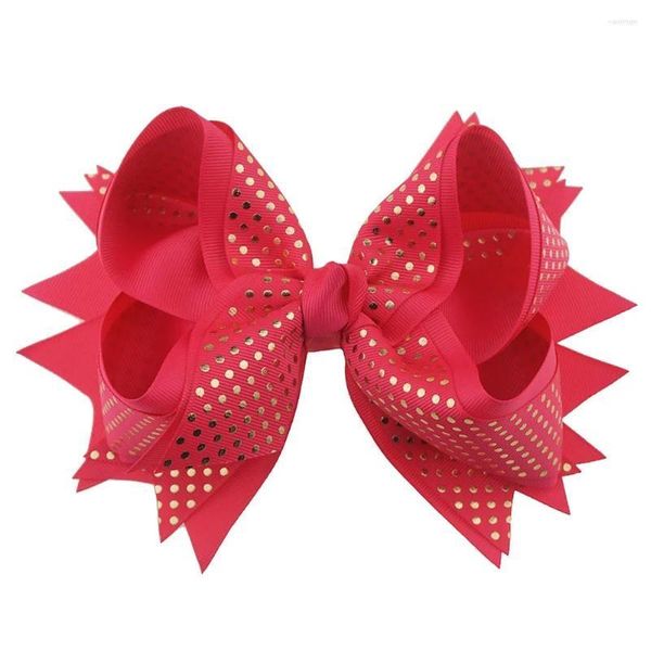 Accessori per capelli 8 pollici Jumbo Paillettes Nastro in grosgrain Fiocchi Clip per ragazze Bowknot Forcine Copricapo Bambini Consegna a goccia Bambino Bambini M Ot9Ci