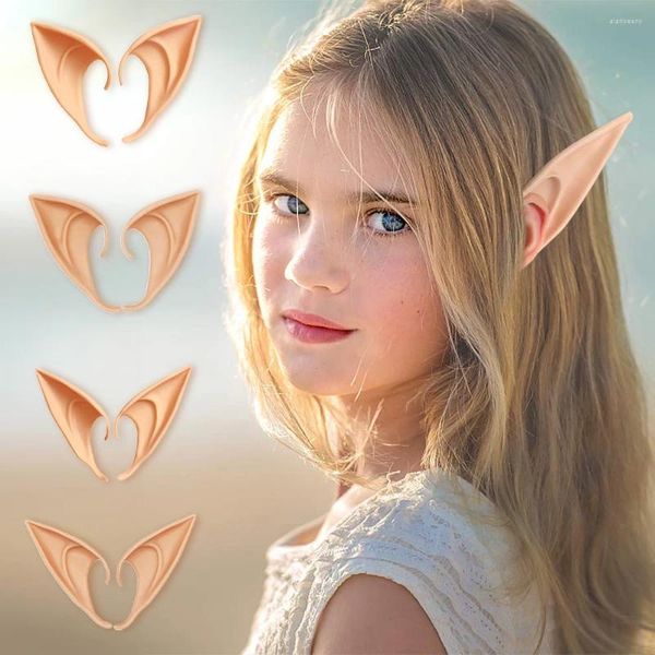 Sciarpe Cosplay Fata Pixie Orecchie da elfo Punta morbida a punta Anime Party Dress Up Costume Accessori in maschera per Halloween Natale