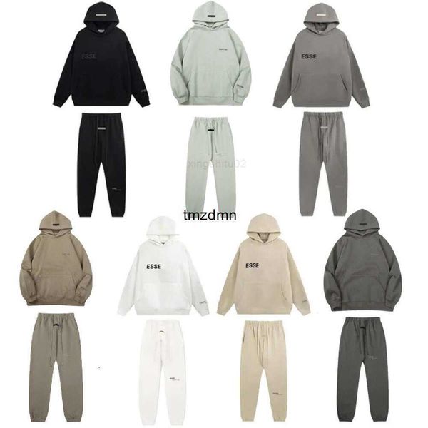 Herren Trainingsanzüge Designer Trainingsanzug Ess Marke Bedruckte Sportbekleidung Männer 6 Farben Warme Zweiteilige Set Lose Hoodie Sweatshirt Hosen Sets bis 2XL