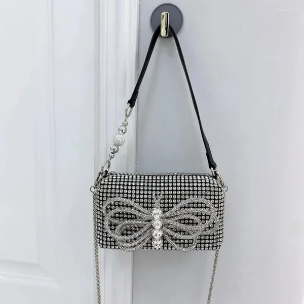 Abendtaschen Weibliche Harajuku Strass Umhängetasche Damen 2024 Schmetterling Diamant Unterarm Premium Feel Crossbody S