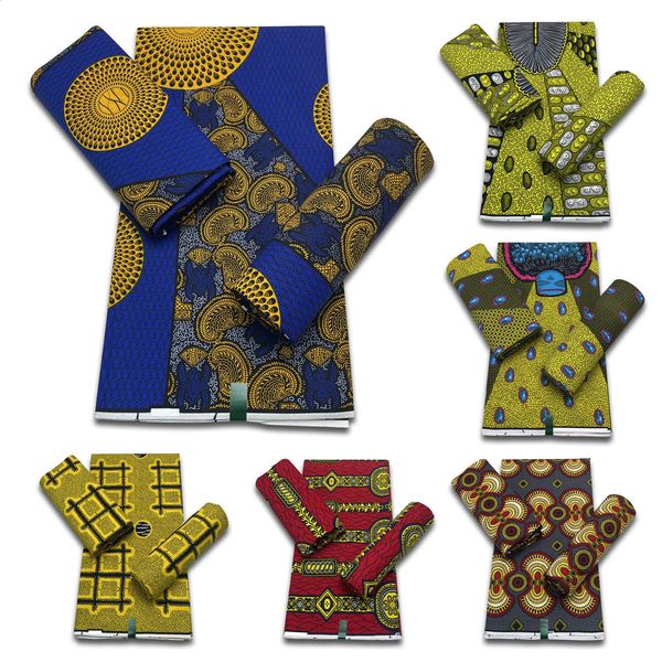 Prezzo di fabbrica Tessuto in cera Ankara d Vero tessuto africano in cera con stampa reale 100% cotone Stile Ghana Morbido Pagne cucito 240124