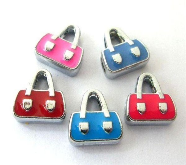 Neue Mode 20 stücke 8mm Mix Farbe Tasche Slide Charms Können Über 8mm DIY Petcollar Schlüsselbund Gürtel9877180