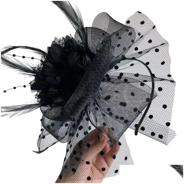 Haarspangen Haarspangen Vintage Stirnband Pillbox Hut Tee Fascinators Exquisite Rose für Bühne Drop Lieferung Schmuck Haarschmuck Othtf