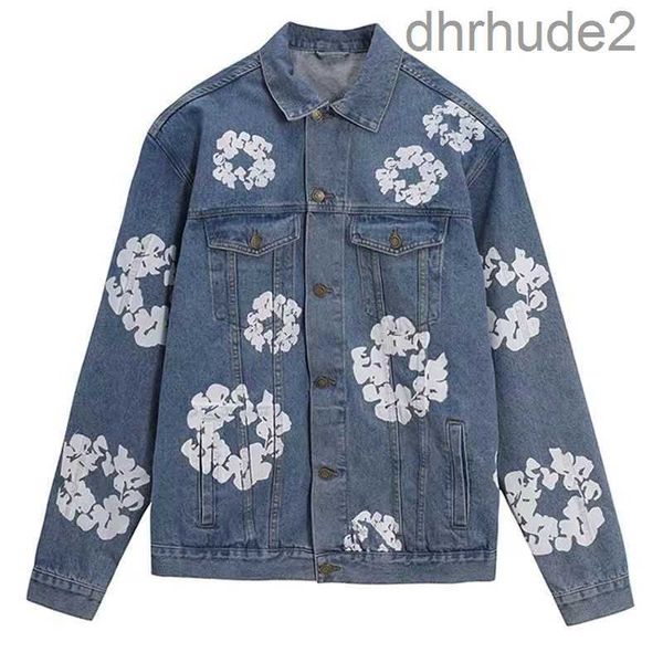 White Flower Brand Herren Jeans Denim Blumenjacke Readymade Foam Co Branded Tears Damen Puff Bedruckter Distressed Pullover Stickerei Kapok 5pi7 5aiq 8DPT