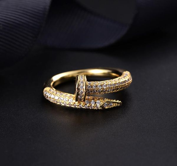 Japão e Coreia do Sul Moda Rede pop vermelho anel de unha personalizado galvanoplastia ouro tendência jóias direto da fábrica para cu3637053