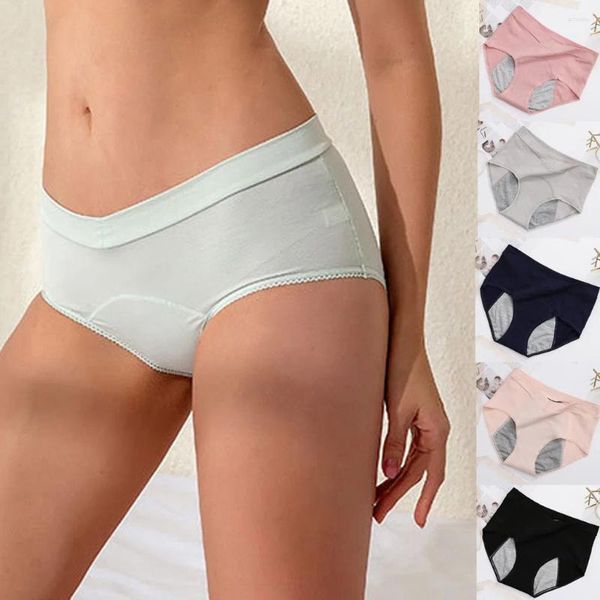 Mutandine da donna Pantaloni fisiologici mestruali a prova di perdite Intimo da donna Slip impermeabili in cotone taglie forti Lingerie femminile