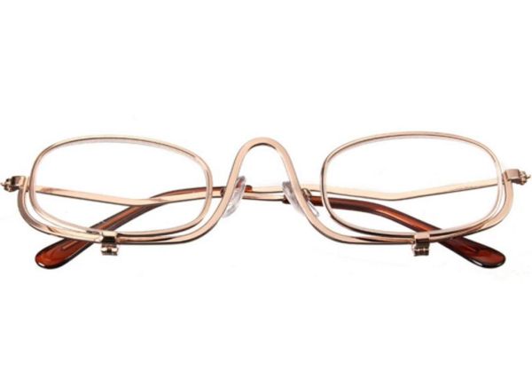 Хорошее качество, увеличительные очки для макияжа, очки, косметические очки для чтения с чехлом, откидные линзы Flip4352610