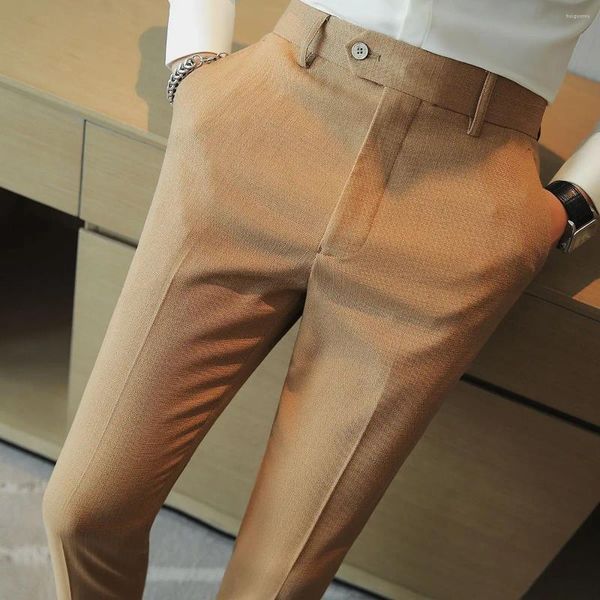 Abiti da uomo Pantaloni da completo Pantaloni Pantaloni da uomo formali da uomo Uomo Casual Sartoriale Piedi sottili Vestiti di lusso Elegante da lavoro A112