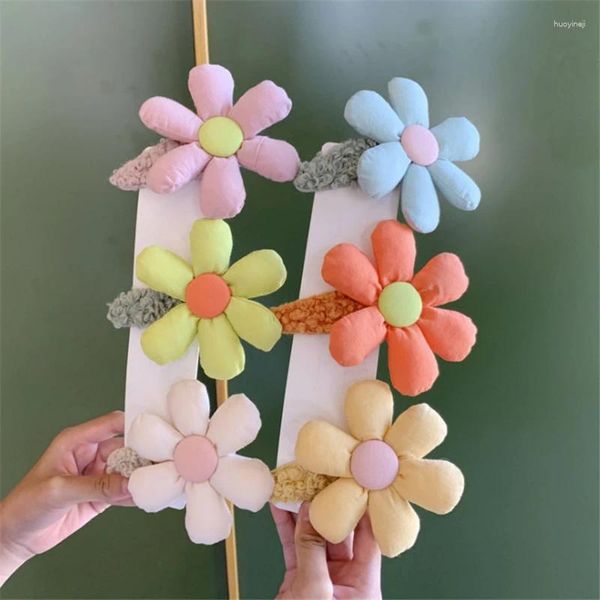 Haarschmuck 10 teile/los Süße Blume Haarnadeln Kopfbedeckung Clip Kinder Nette Kinder Stoff Mädchen Prinzessin Kopf Schmuck Geschenke