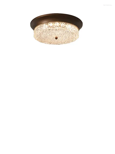 Deckenleuchten Retro Bronze Runde Glaslampe Led Dekoration Licht Für Schlafzimmer Wohnzimmer Klassische Leuchte