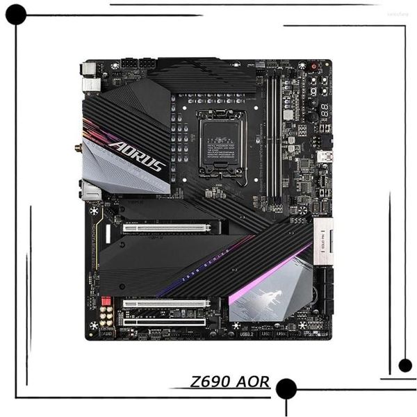 Материнские платы для Gigabyte Lga1700 2 Ddr5 64 ГБ E-Atx Настольная материнская плата Z690 Aorus Tachyon Drop Delivery Компьютеры Сетевой компьютер Otjr7