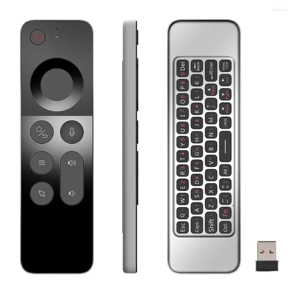 Fernbedienungen W3 2,4G Wireless Voice Air Maus Controller Mini Tastatur für Android TV BOX / Windows Linux Gyroskop