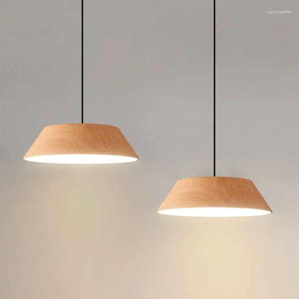 Anhänger Lampen Nordic Moderne Holzmaserung Led Metall Lichter Für Tisch Esszimmer Küche Hängen Lampe Leuchte Wohnkultur Beleuchtung lüster