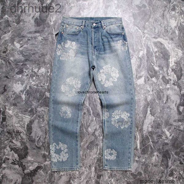 Designer Jeans da uomo Pantaloni in denim Lacrime Tan Jianci Stesso stile Lavaggio intarsiato con diamanti Versatile Coppia casual Moda Uomo Donna RCAP