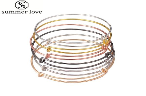 50 Stück / Los Silber Gold Farbe Charm Armreif erweiterbares Armband verstellbar schwarz Armreif für Frauen DIY Schmuckherstellung3081278