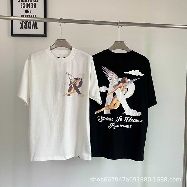 Erkek Tişörtleri Temsilci VTG Kısa Kollu Erkek ve Kadın Çift Amerikan T-Shirt High Street Gevşek Küçük ve Popüler INS Moda Markası Yaz Sisi WSFW