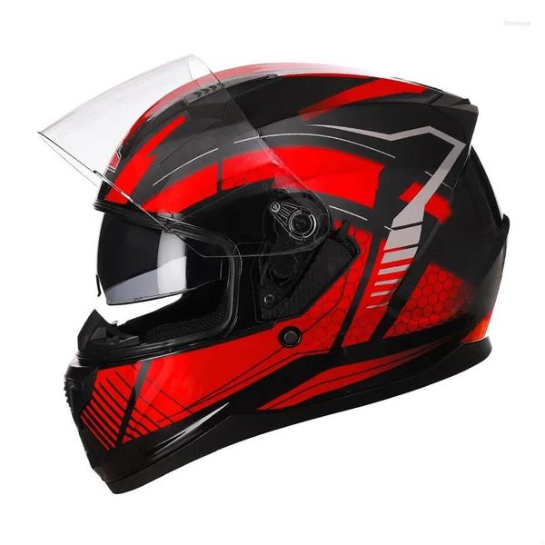 Motorradhelme Fl Face Helm Dunkle Linse Motorrad Offene Casco Visiere Dirt Bike S M L XL Für Mann Frauen Dot Ece Appd Drop Lieferung Au Otja6