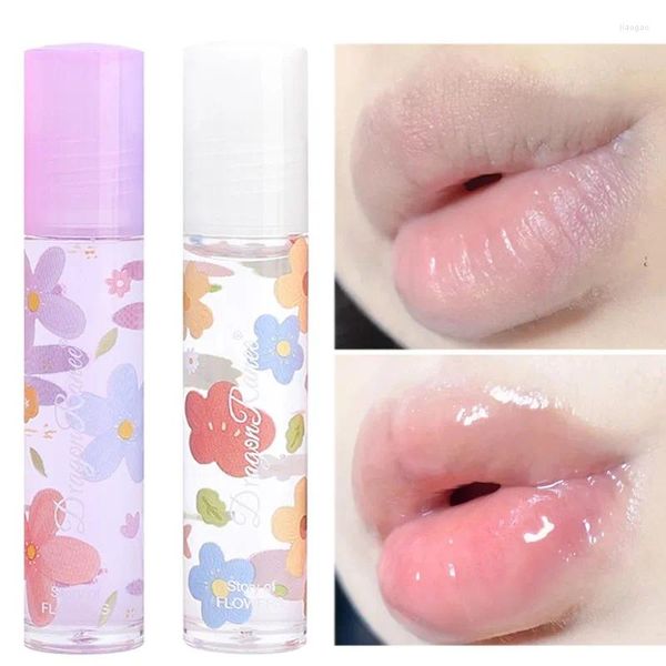 Lip Gloss Cristal Transparente Óleo Hidratante Anti Rachado Geléia Roll-on Claro Bonito Hidratante Esmalte Lábios Cuidados Maquiagem