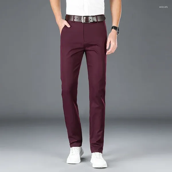 Мужские брюки 2024, весна-осень, повседневные мужские облегающие брюки-чиносы, модные брюки, мужская официальная брендовая одежда, большие размеры 30-40