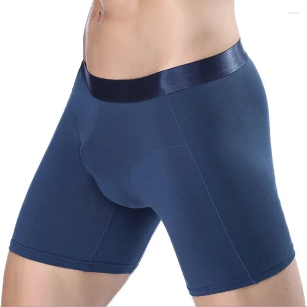 Unterhosen Männer Lange Boxer Unterwäsche Sexy U Convex Boxer Baumwolle Sport Mann Höschen Beine Boxershorts Plus Größe 4XL Männliche Unterhose cueca