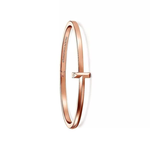 Bangle Pulseira v Ouro t Mulheres 18k Rose Full Diamond Wide Narrow Half Couplesq9