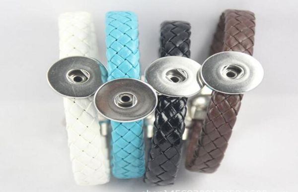 2018 s PU-Magnet austauschbar 18 mm Damen039s Vintage DIY Snap Charm Button Manschettenarmbänder Armbänder im Noosa-Stil 15 Stück / Los7801436