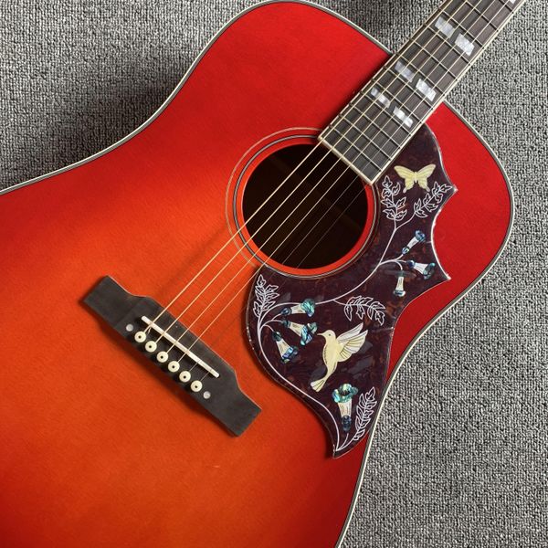 Klassische Akustikgitarre HUMbird 6 Saiten Sitika-Fichte Mahagoni Rückseiten Ebenholz Griffbrett Unterstützung Anpassung Freeshippings