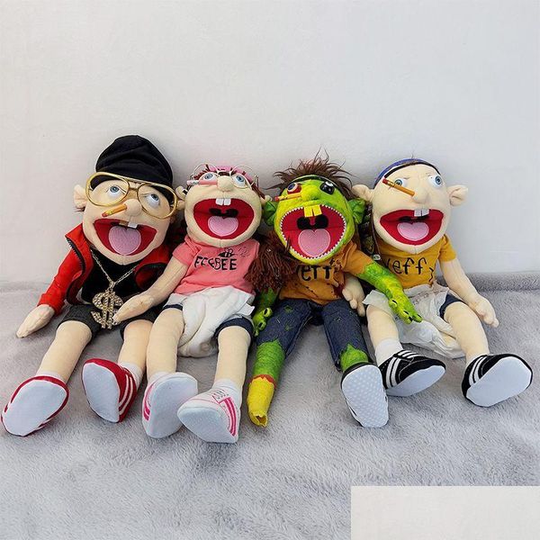 Bonecas de pelúcia P Bonecas 3860cm Jeffrey Hand Puppet Cartoon Brinquedo Cheio Boneca Macia Sono Travesseiro Educação Teatro Presente Infantil 230601 Drop Dh9M2