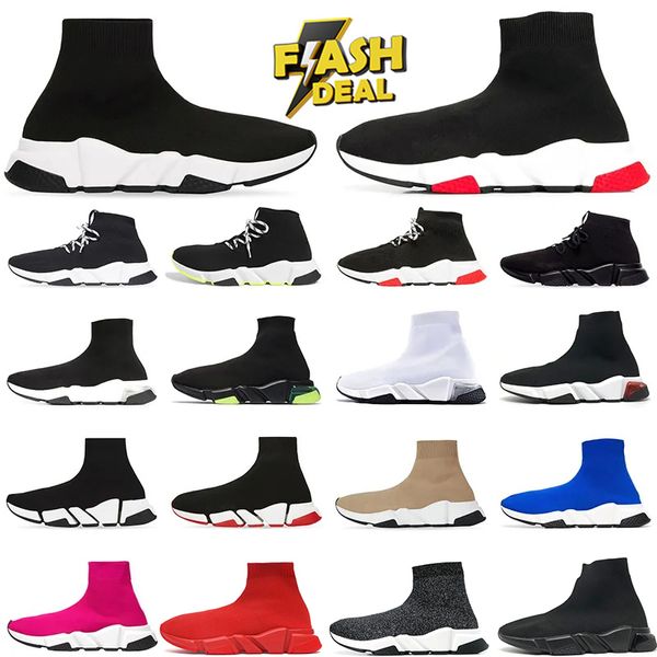 Desinger Sock Shoes Womens Mens Flat Running Shoes Preto Sapato Bege Clear Sole Volt Meias Botas Luxurys Designers Plataforma Sapatilhas